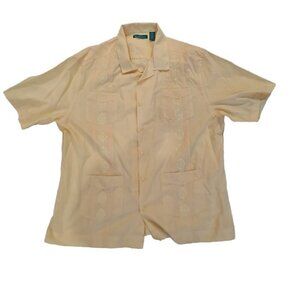 Cubavera Cuban Style Short Sleeve Button Down Shirt - Size XXL